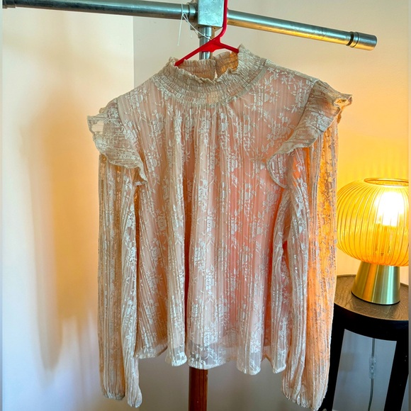 Anthropologie- Porridge Sheer Lace Top - BRAND NEW! - Picture 2 of 7